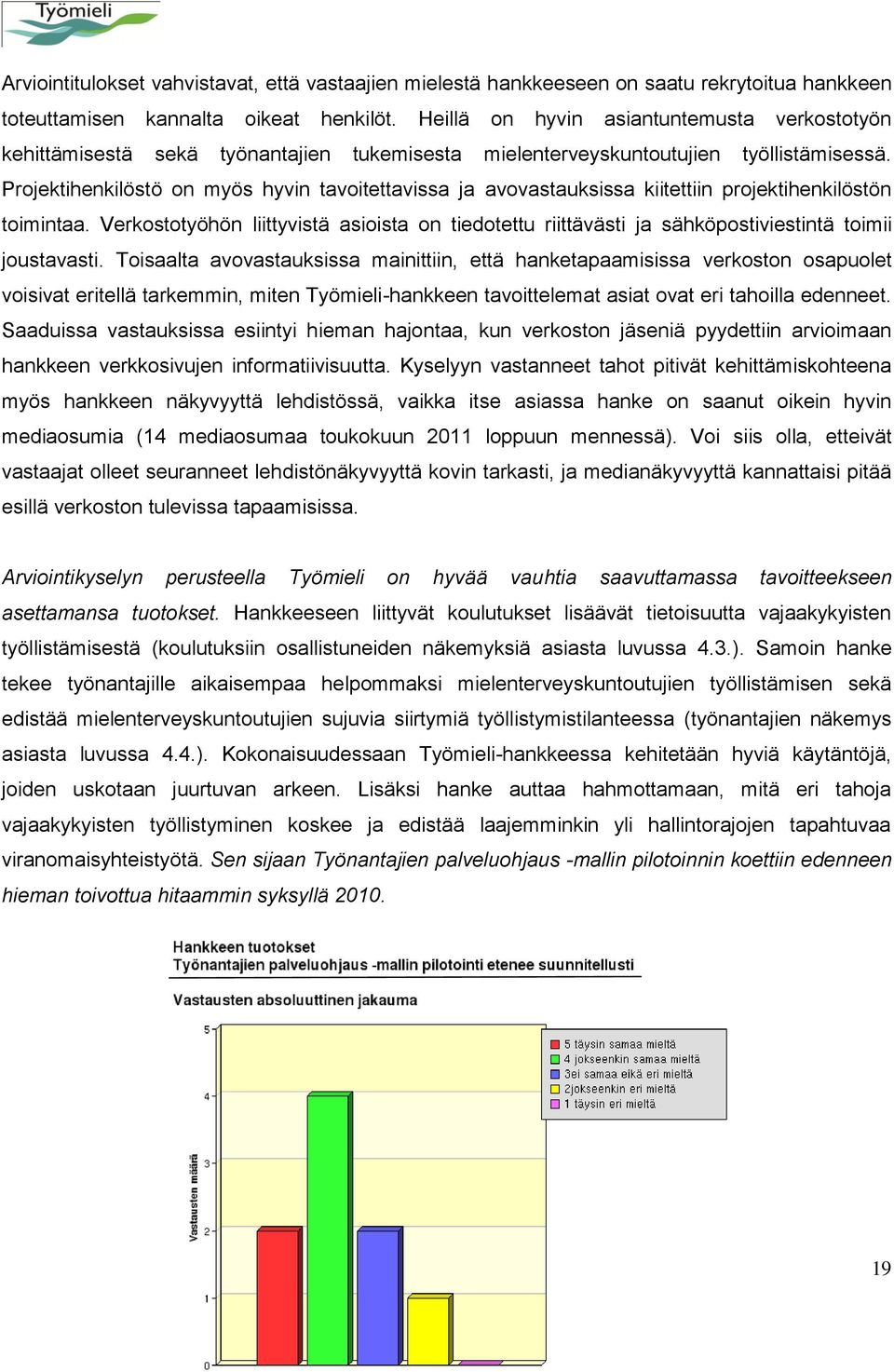 Projektihenkilöstö on myös hyvin tavoitettavissa ja avovastauksissa kiitettiin projektihenkilöstön toimintaa.