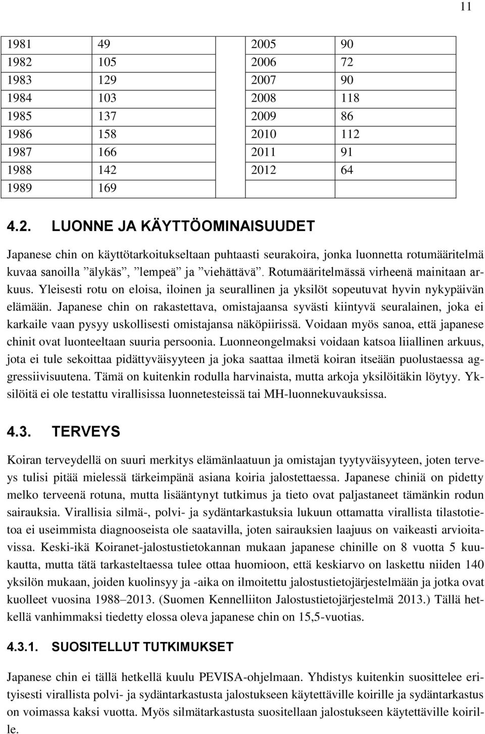 Japanese chin on rakastettava, omistajaansa syvästi kiintyvä seuralainen, joka ei karkaile vaan pysyy uskollisesti omistajansa näköpiirissä.
