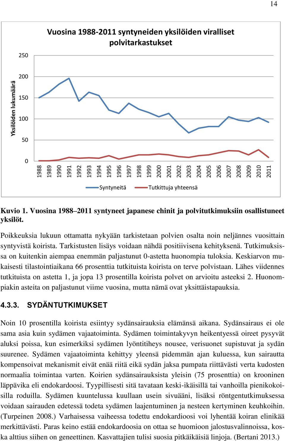 Poikkeuksia lukuun ottamatta nykyään tarkistetaan polvien osalta noin neljännes vuosittain syntyvistä koirista. Tarkistusten lisäys voidaan nähdä positiivisena kehityksenä.