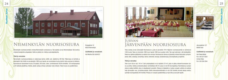 Yläkerrassa on kerhotila ja kutomapiirin tilat. Keittiö on peruskorjattu 1990-luvun lopulla, sen varustukseen kuuluu kylmiö, hella uuneineen ja tiskikone.