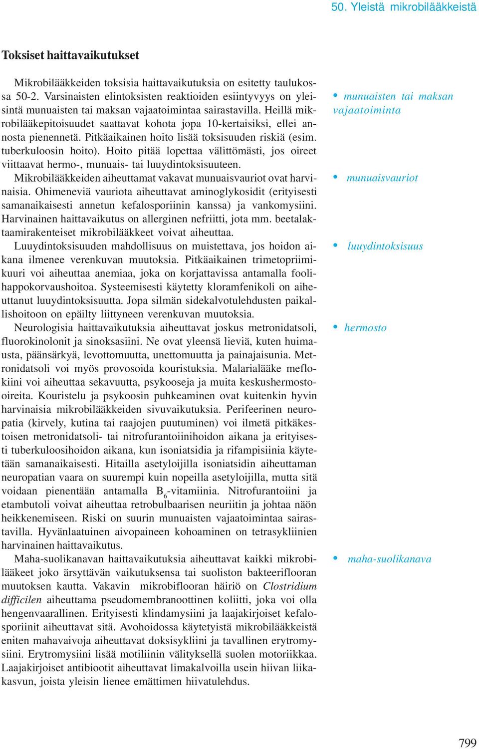 Heillä mikrobilääkepitoisuudet saattavat kohota jopa 10-kertaisiksi, ellei annosta pienennetä. Pitkäaikainen hoito lisää toksisuuden riskiä (esim. tuberkuloosin hoito).