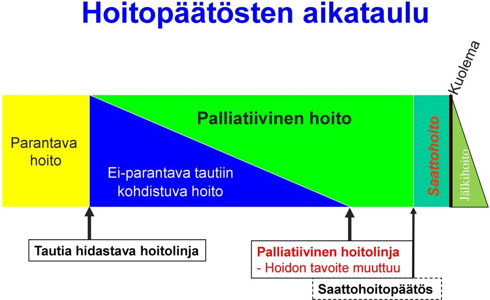 hoito Palliatiivinen hoito Tautia hidastava hoitolinja