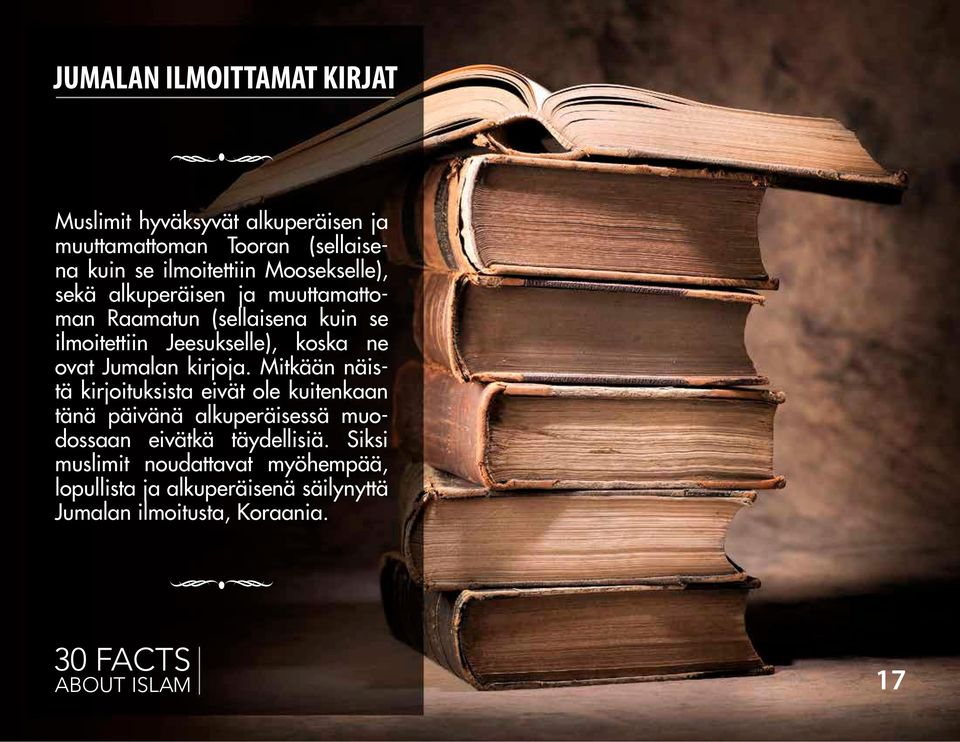Jumalan kirjoja.