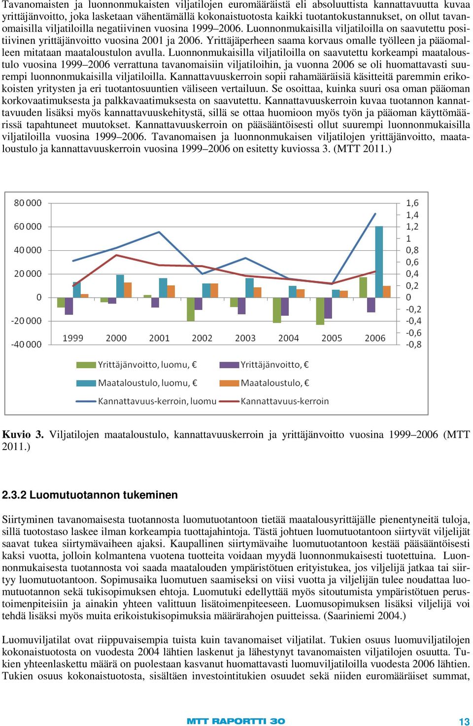 Yrittäjäperheen saama korvaus omalle työlleen ja pääomalleen mitataan maataloustulon avulla.