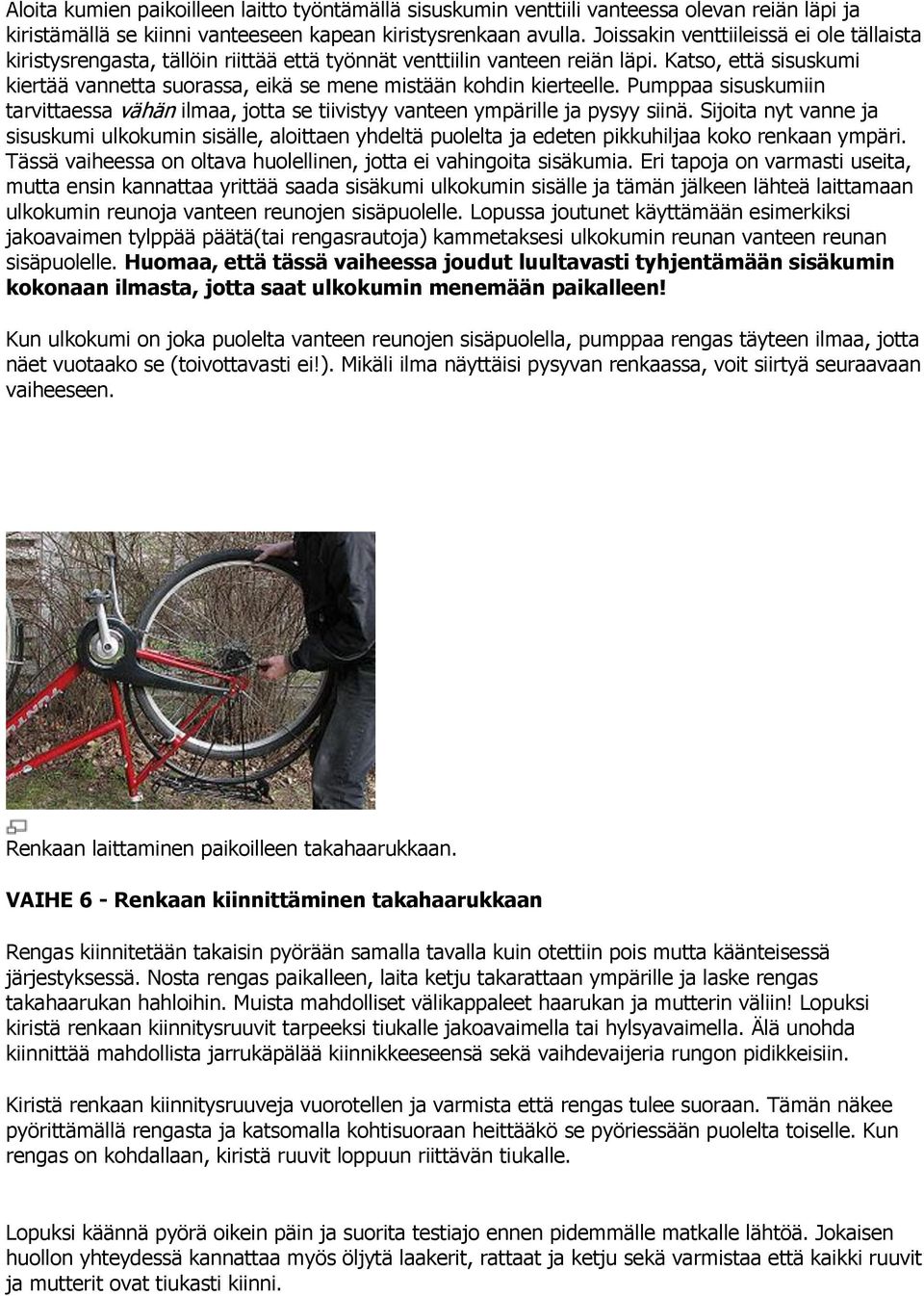 Liite: Polkupyörän huolto - PDF Ilmainen lataus