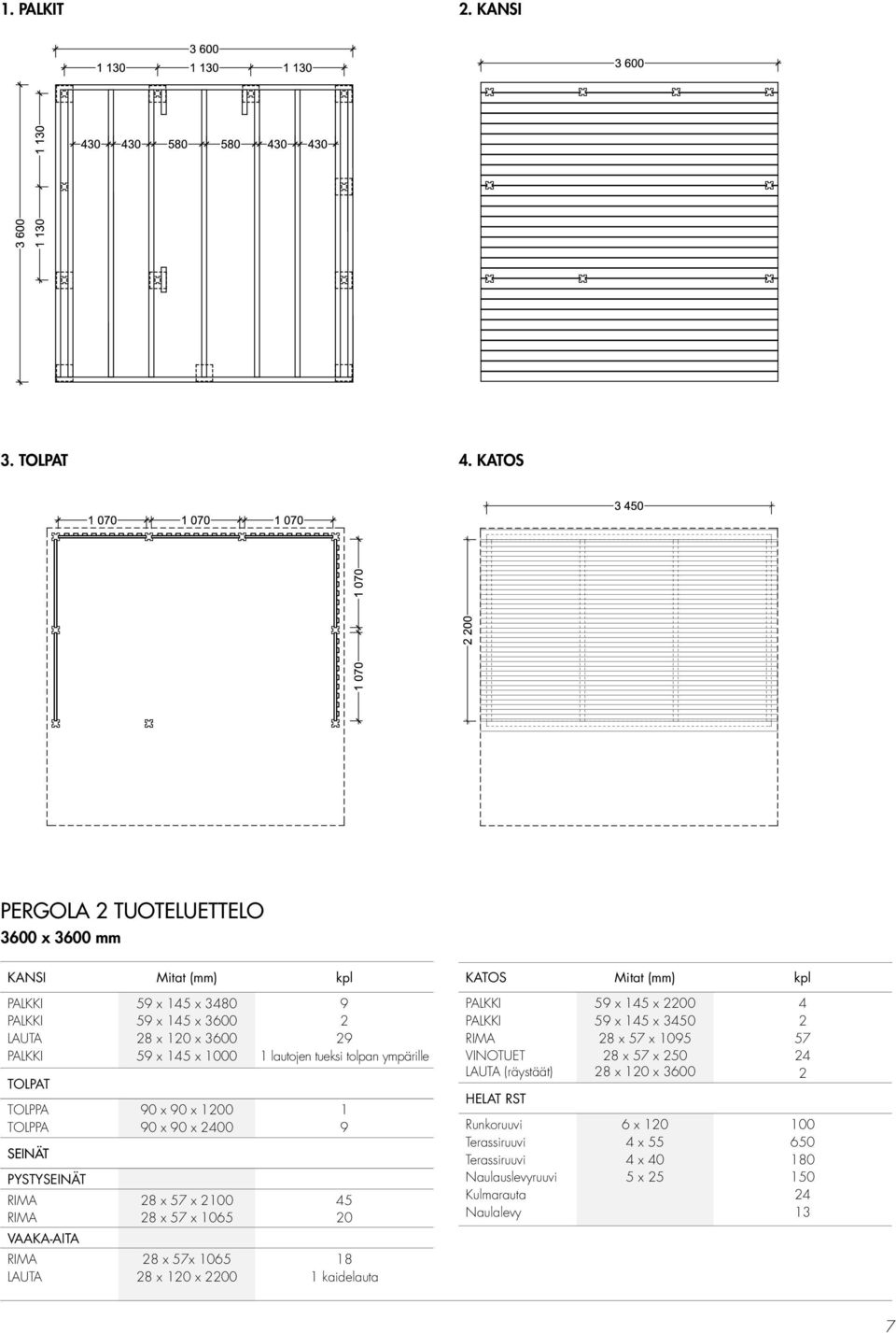 fi SEINÄT PYSTYSEINÄT VAAKA-AITA 59 x 145 x 3480 59 x 145 x 3600 8 x 10 x 3600 59 x 145 x 1000 SUUNNITTELUALA, TYÖN N:O JA PIIRUSTUKSEN N:O 90 x 90 x 100 90 x 90 x 400 081141 4 8 x 57 x 100 8 x 57 x