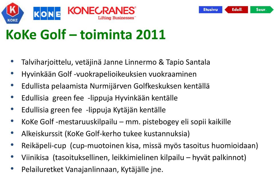 Golf -mestaruuskilpailu mm.