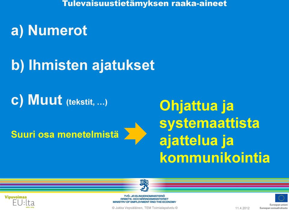(tekstit, ) Ohjattua ja Suuri osa
