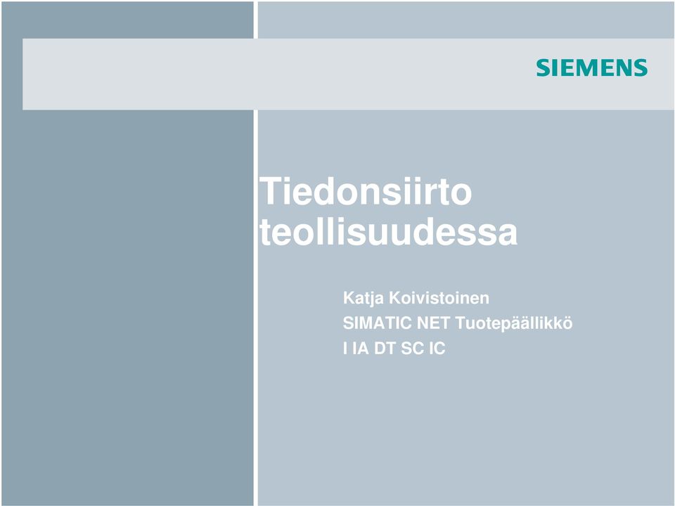 Koivistoinen SIMATIC