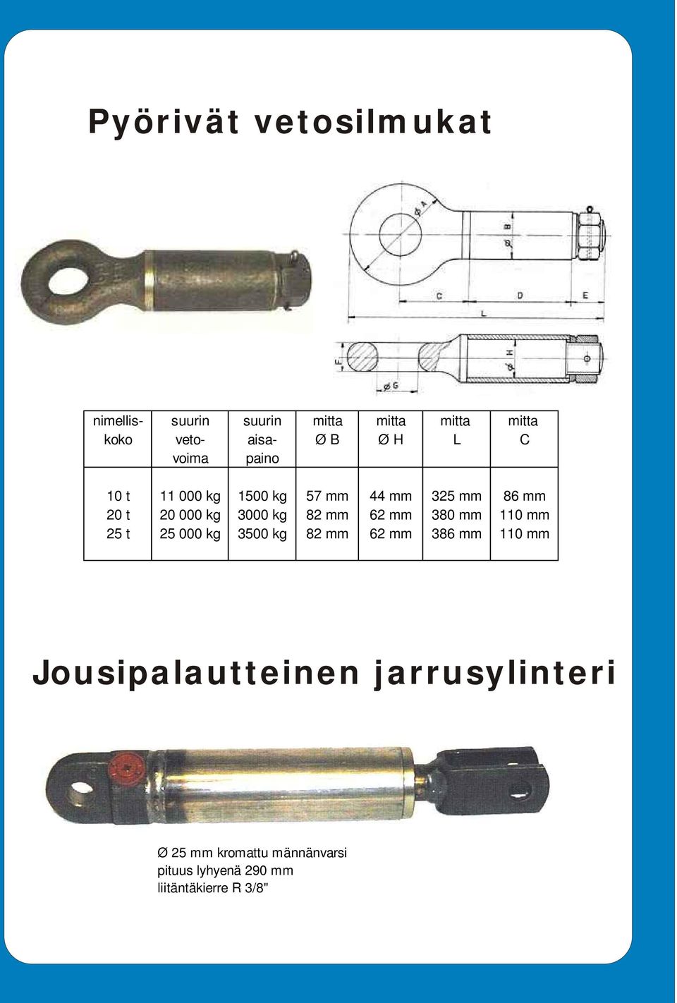 82 mm 62 mm 380 mm 110 mm 25 t 25 000 kg 3500 kg 82 mm 62 mm 386 mm 110 mm