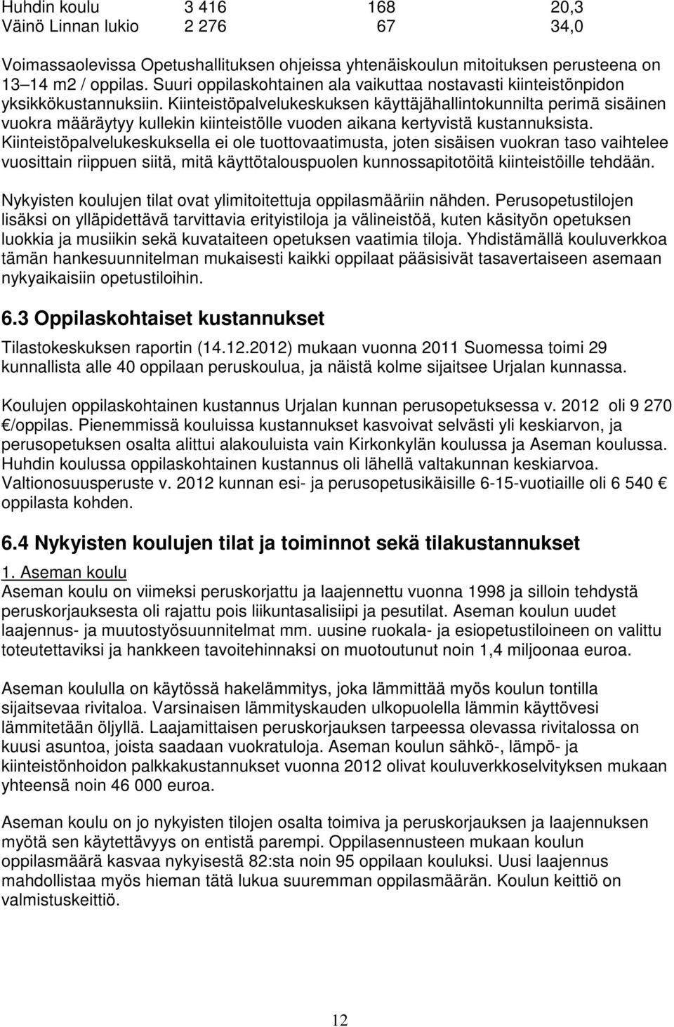 Kiinteistöpalvelukeskuksen käyttäjähallintokunnilta perimä sisäinen vuokra määräytyy kullekin kiinteistölle vuoden aikana kertyvistä kustannuksista.