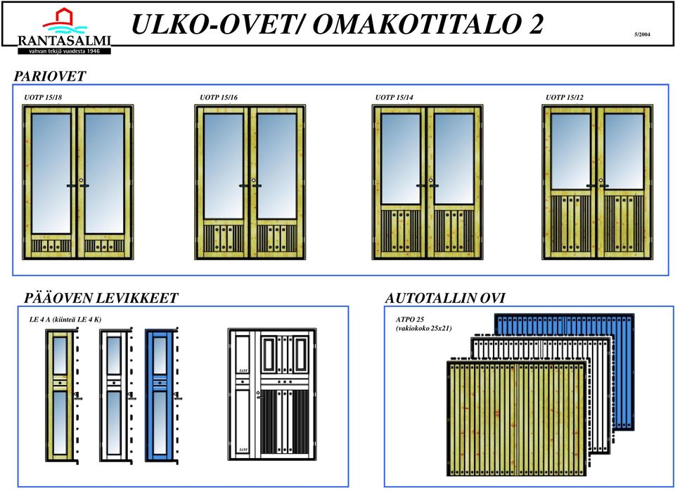 PÄÄOVEN LEVIKKEET LE 4 A (kiinteä LE 4