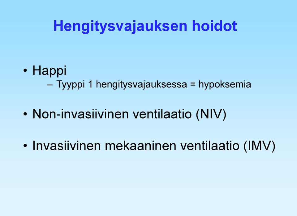Non-invasiivinen ventilaatio (NIV)
