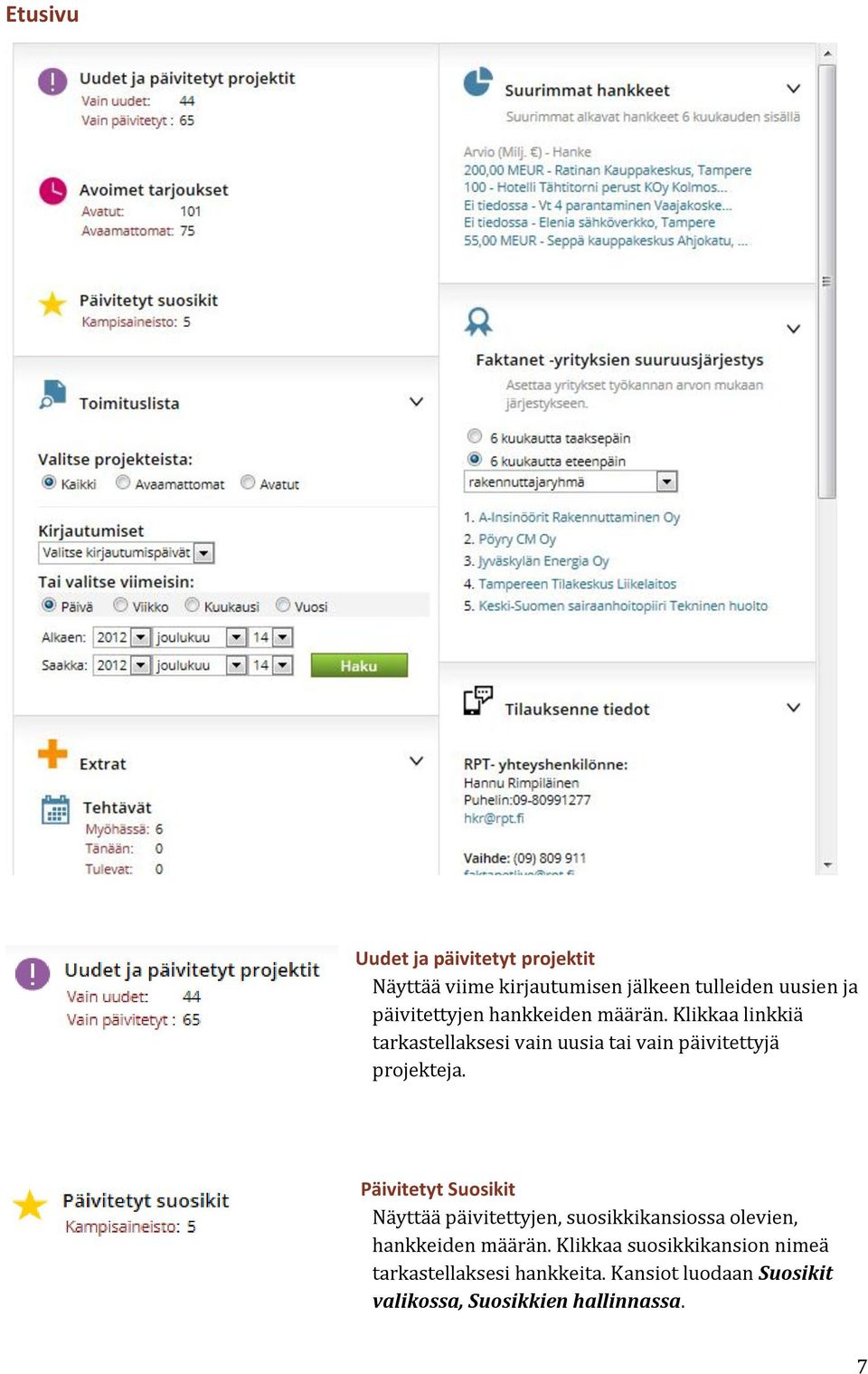 Klikkaa linkkiä tarkastellaksesi vain uusia tai vain päivitettyjä projekteja.