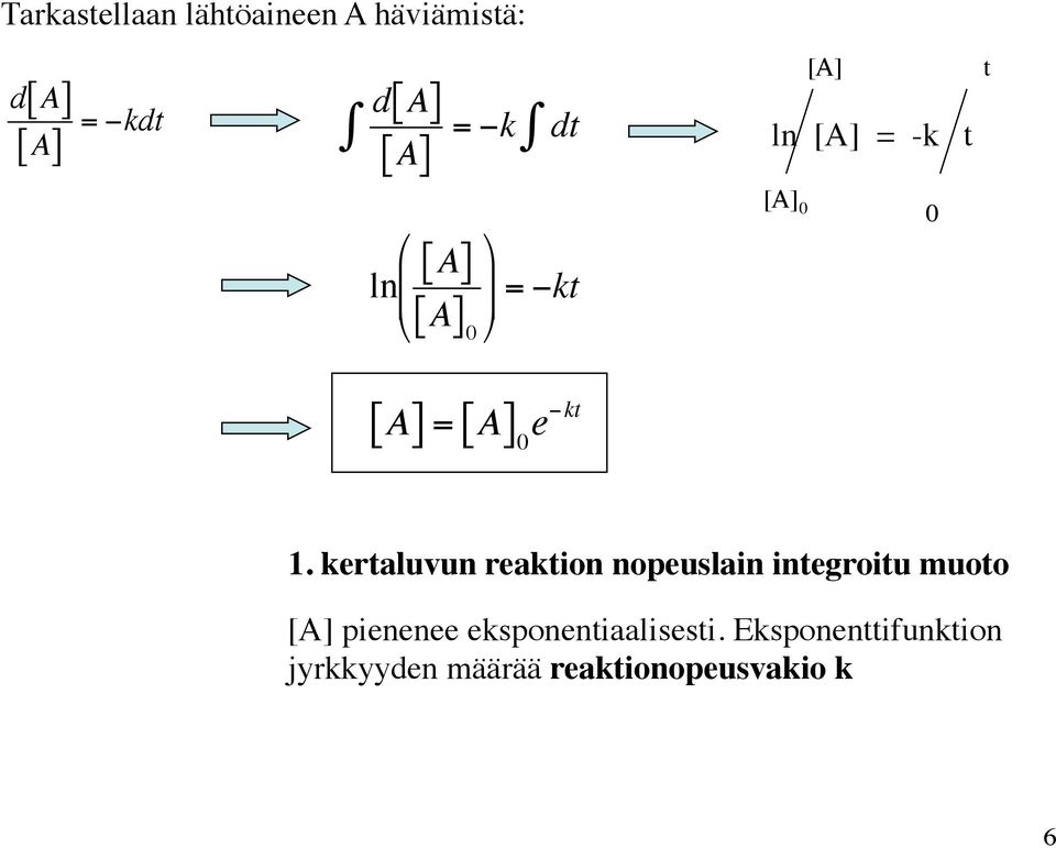 0 e kt 1.