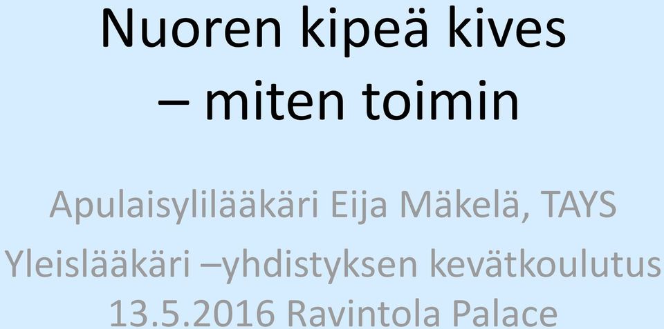 TAYS Yleislääkäri yhdistyksen