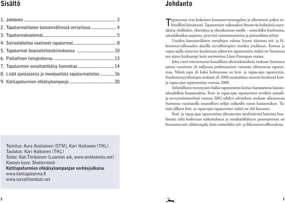 .. 20 Johdanto T apaturmat ovat keskeinen kansanterveysongelma ja aiheuttavat paljon inhimillistä kärsimystä.