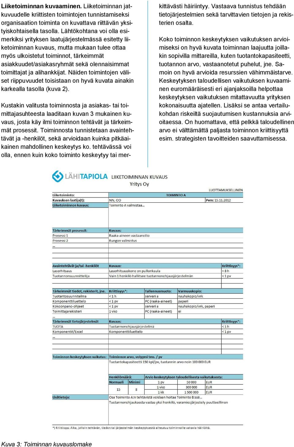 olennaisimmat toimittajat ja alihankkijat. Näiden toimintojen väliset riippuvuudet toisistaan on hyvä kuvata ainakin karkealla tasolla (kuva 2).