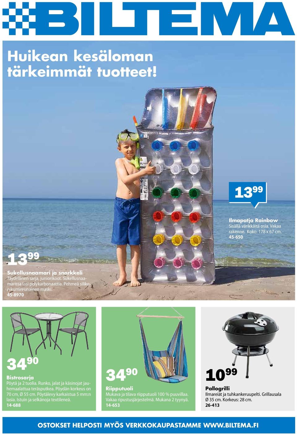 45-8970 34 90 Bistrosarja Pöytä ja 2 tuolia. Runko, jalat ja käsinojat jauhemaalattua teräsputkea. Pöydän korkeus on 70 cm, Ø 55 cm. Pöytälevy karkaistua 5 mm:n lasia.