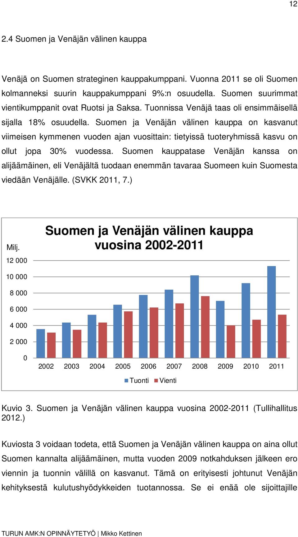 Suomen ja Venäjän välinen kauppa on kasvanut viimeisen kymmenen vuoden ajan vuosittain: tietyissä tuoteryhmissä kasvu on ollut jopa 30% vuodessa.