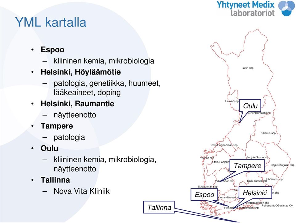 näytteenotto Tampere patologia Oulu kliininen kemia, mikrobiologia,