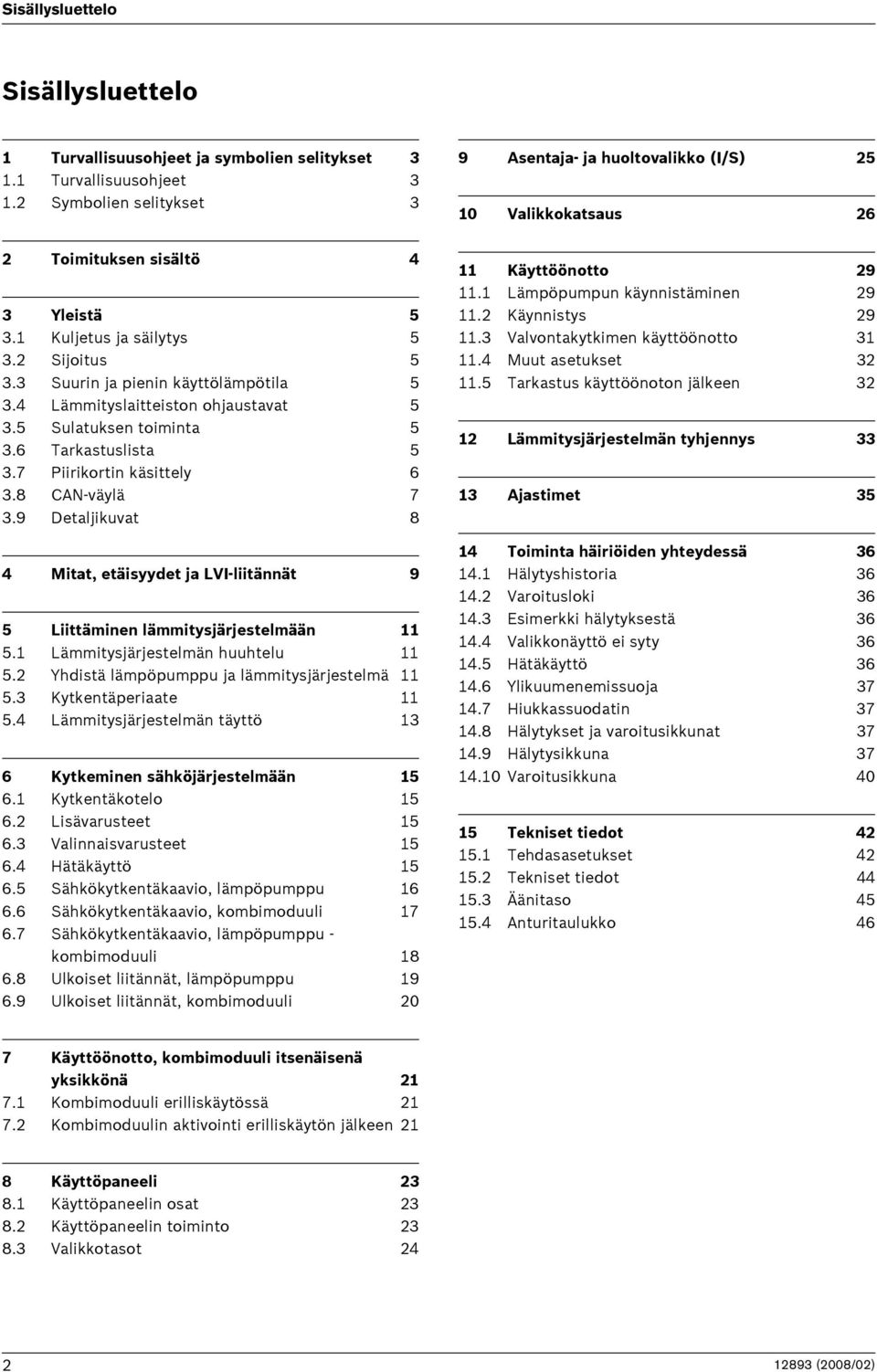 4 Lämmityslaitteiston ohjaustavat 5 3.5 Sulatuksen toiminta 5 3.6 Tarkastuslista 5 3.7 Piirikortin käsittely 6 3.8 CAN-väylä 7 3.