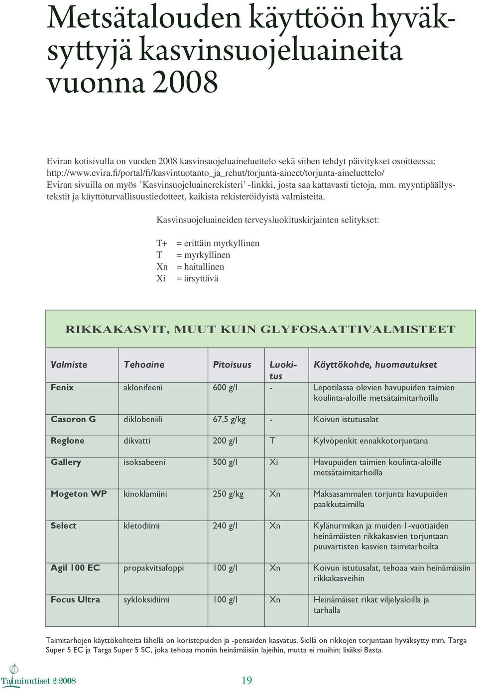 myyntipäällystekstit ja käyttöturvallisuustiedotteet, kaikista rekisteröidyistä valmisteita.