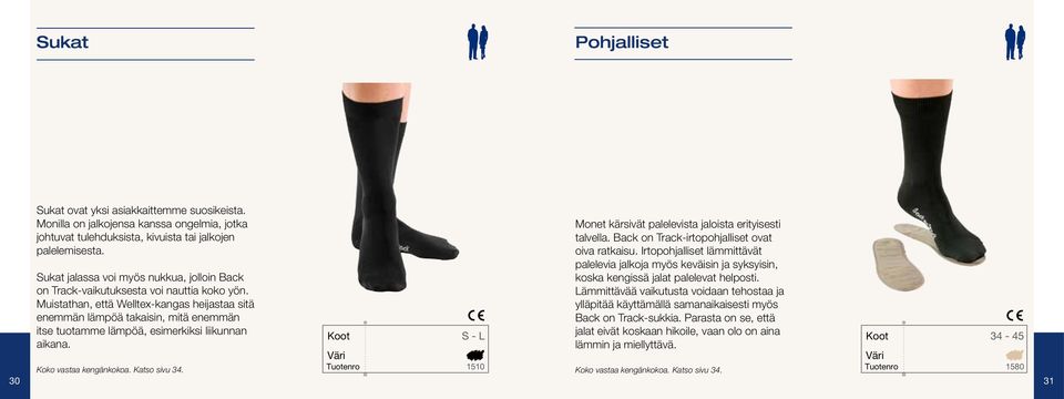 Muistathan, että Welltex-kangas heijastaa sitä enemmän lämpöä takaisin, mitä enemmän itse tuotamme lämpöä, esimerkiksi liikunnan aikana. S - L Monet kärsivät palelevista jaloista erityisesti talvella.