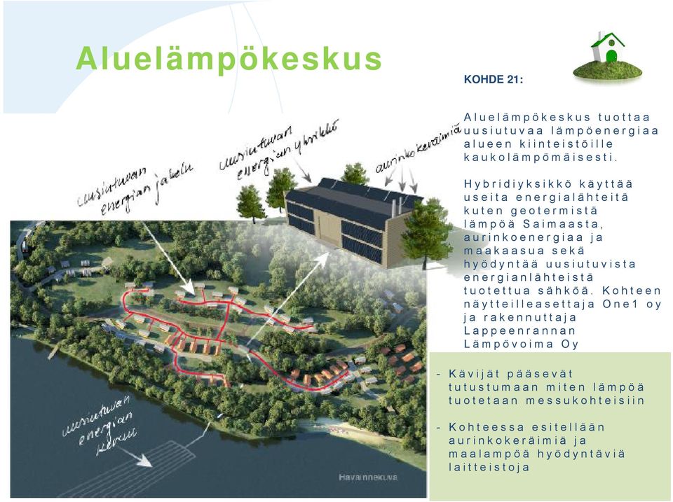 uusiutuvista energianlähteistä tuotettua sähköä.