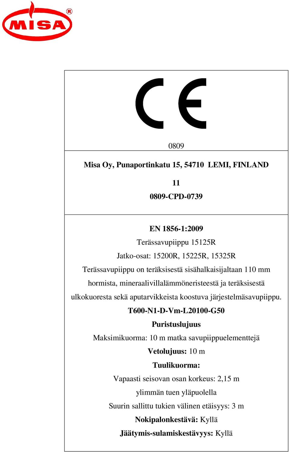 koostuva järjestelmäsavupiippu.