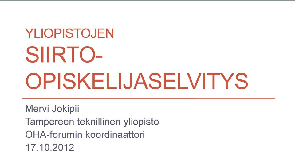 Jokipii Tampereen teknillinen