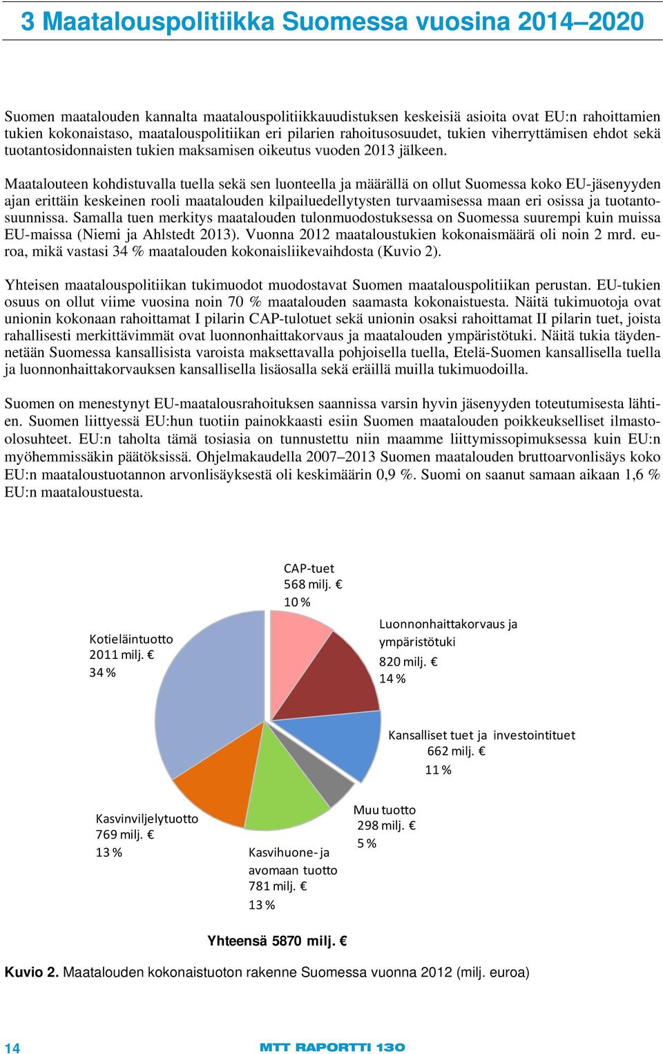 Maatalouteen kohdistuvalla tuella sekä sen luonteella ja määrällä on ollut Suomessa koko EU-jäsenyyden ajan erittäin keskeinen rooli maatalouden kilpailuedellytysten turvaamisessa maan eri osissa ja