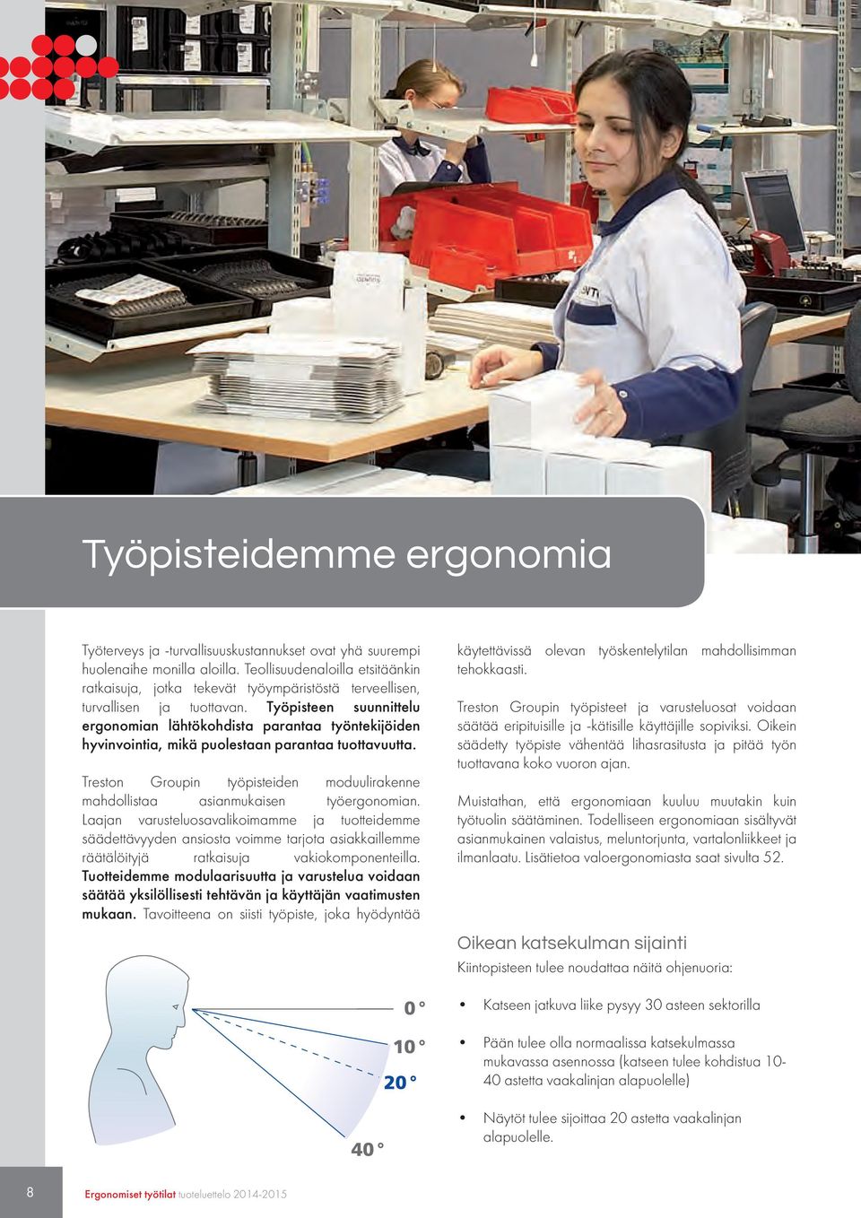 Työpisteen suunnittelu ergonomian lähtökohdista parantaa työntekijöiden hyvinvointia, mikä puolestaan parantaa tuottavuutta.