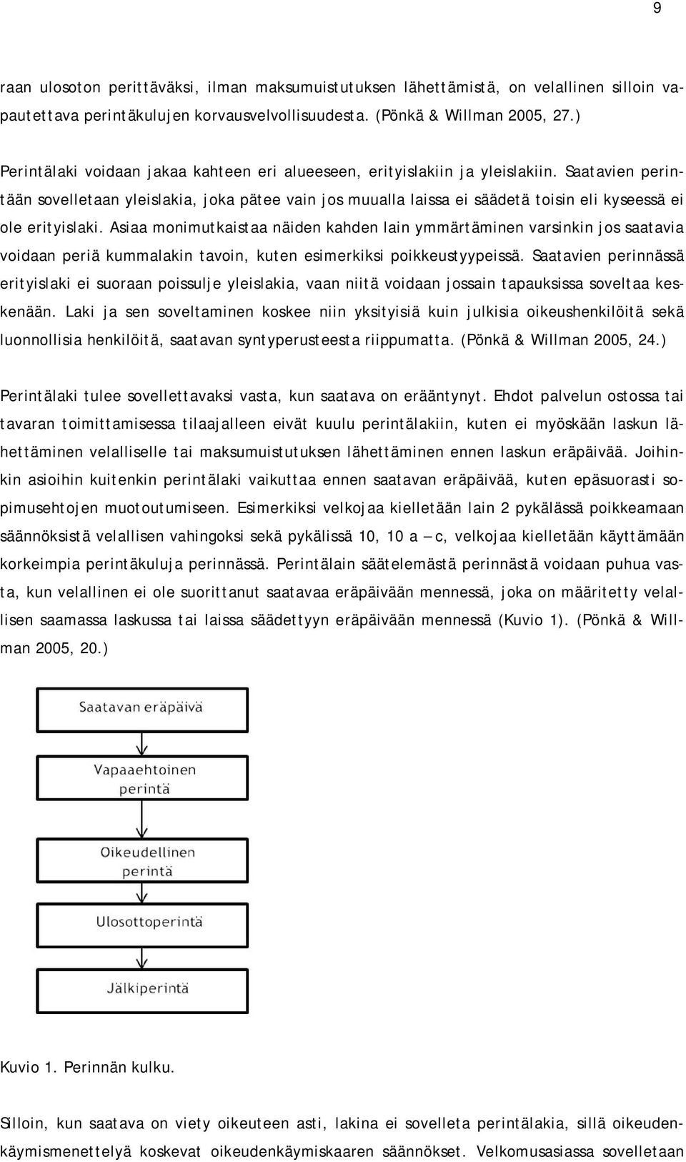 Saatavien perintään sovelletaan yleislakia, joka pätee vain jos muualla laissa ei säädetä toisin eli kyseessä ei ole erityislaki.