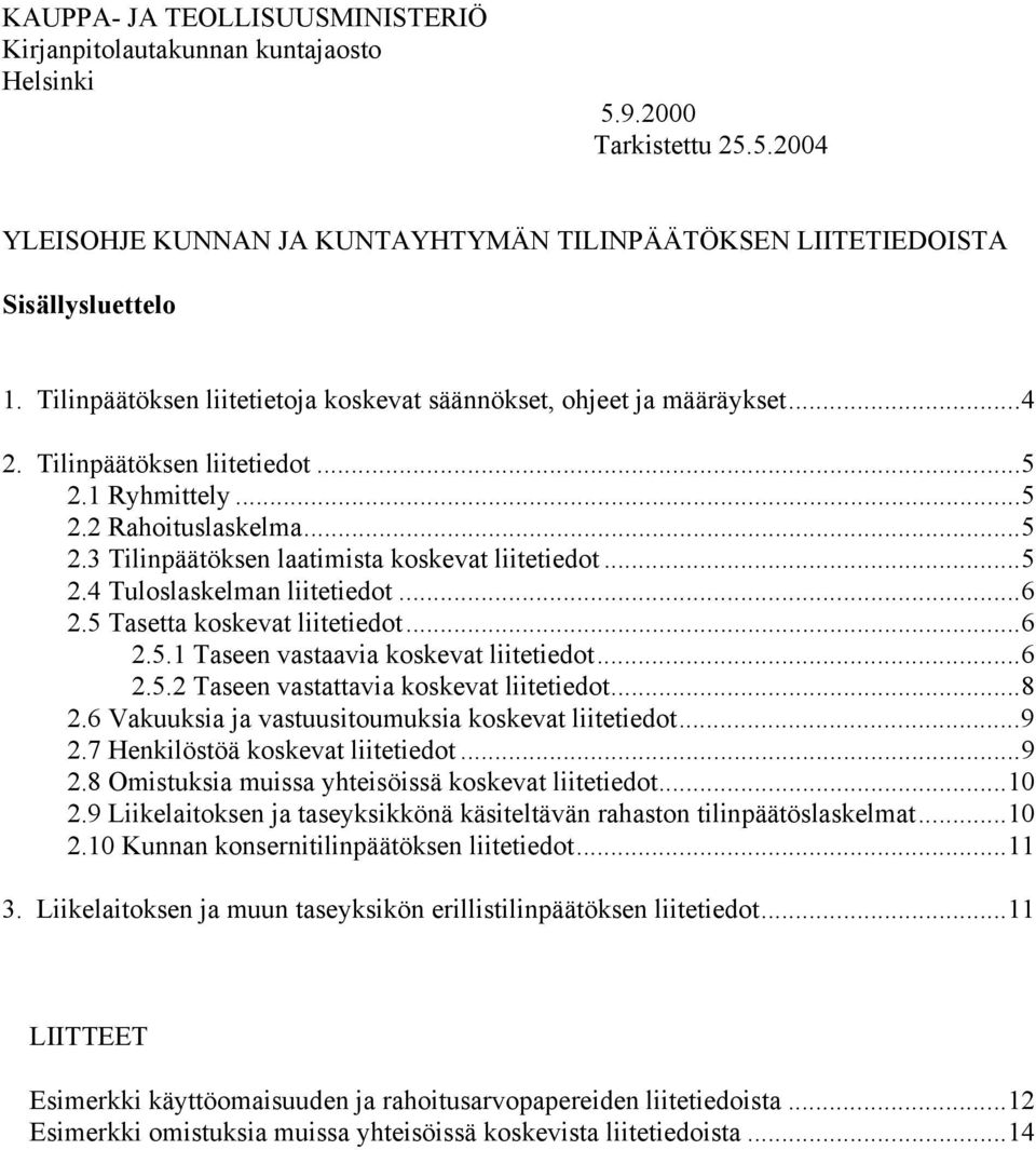 ..5 2.4 Tuloslaskelman liitetiedot...6 2.5 Tasetta koskevat liitetiedot...6 2.5.1 Taseen vastaavia koskevat liitetiedot...6 2.5.2 Taseen vastattavia koskevat liitetiedot...8 2.