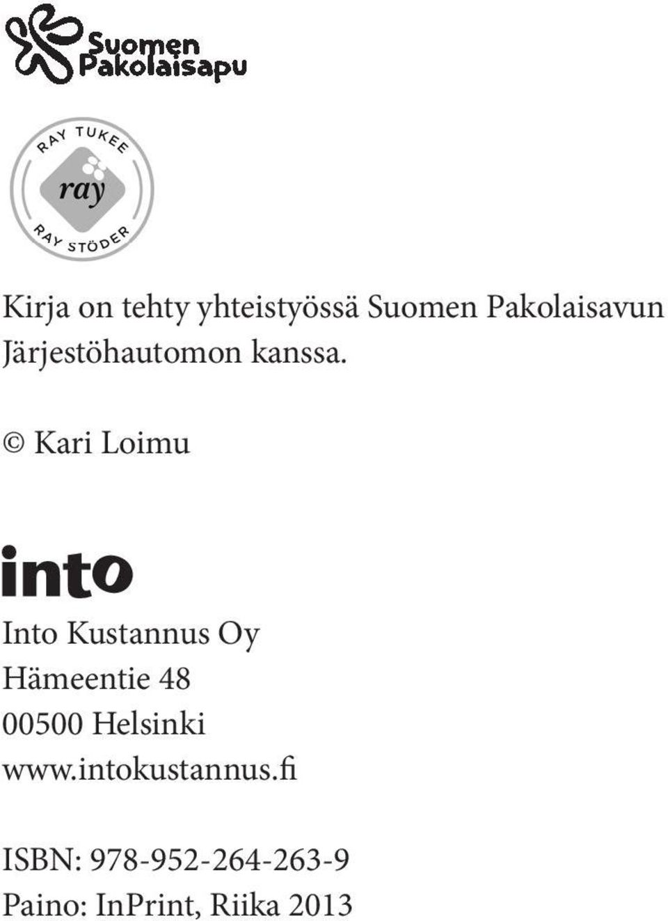 Kari Loimu Into Kustannus Oy Hämeentie 48 00500