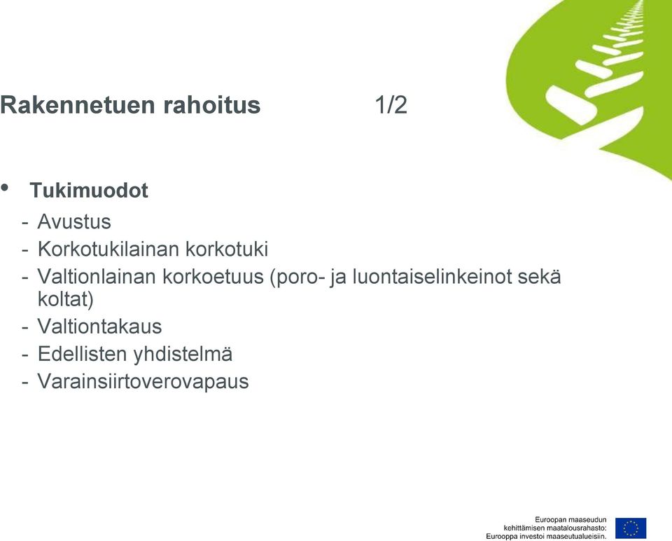 korkoetuus (poro- ja luontaiselinkeinot sekä