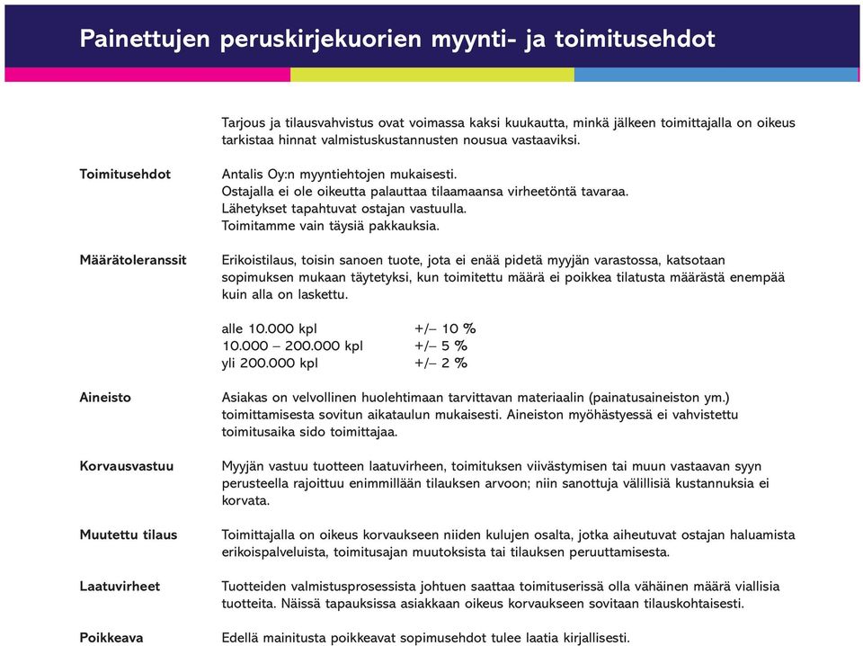 Toimitamme vain täysiä pakkauksia.