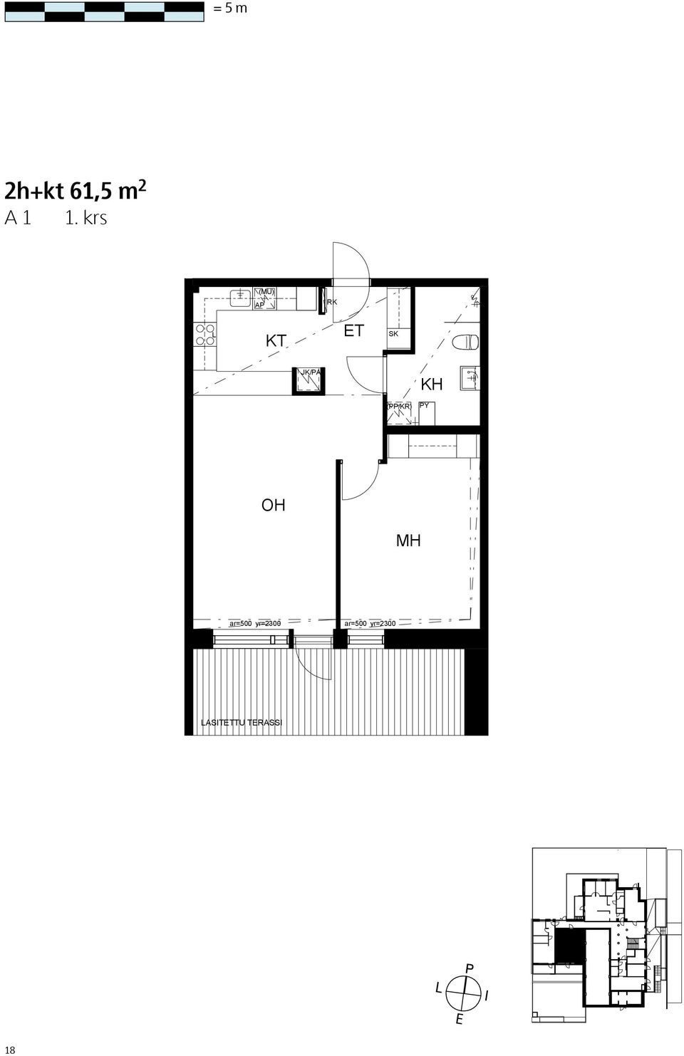 krs 1:100 A1 2H+ 61 2h+kt 61,5 m 2 A