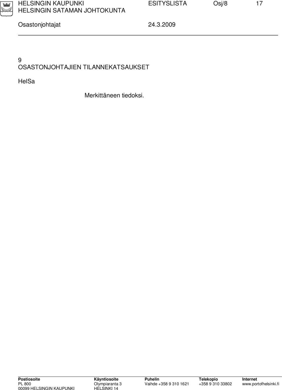 2009 9 OSASTONJOHTAJIEN