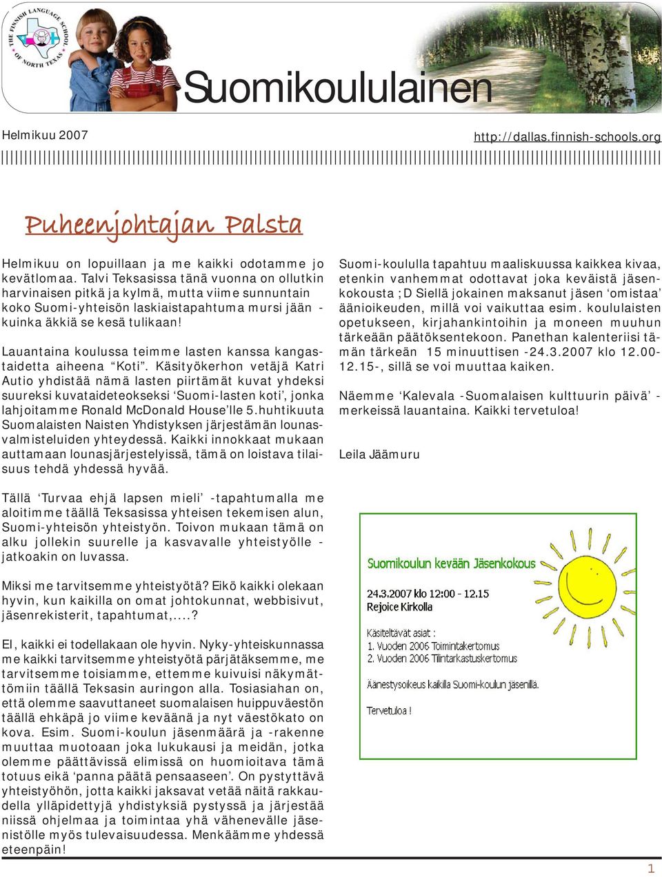Lauantaina koulussa teimme lasten kanssa kangastaidetta aiheena Koti.