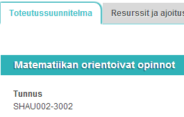 Toteutukset valinnan jälkeen avautuu näkymä, jossa valitaan ajanjakso, jolta toteutuksia katsotaan.