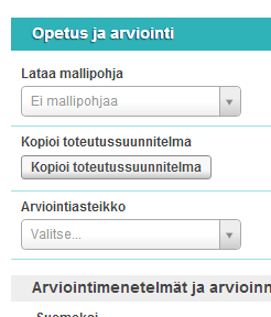 4 Perustiedot kohdassa opettaja voi tehdä muutoksia tiettyihin kenttiin, esim. Virtuaali ja TK- pisteitä.