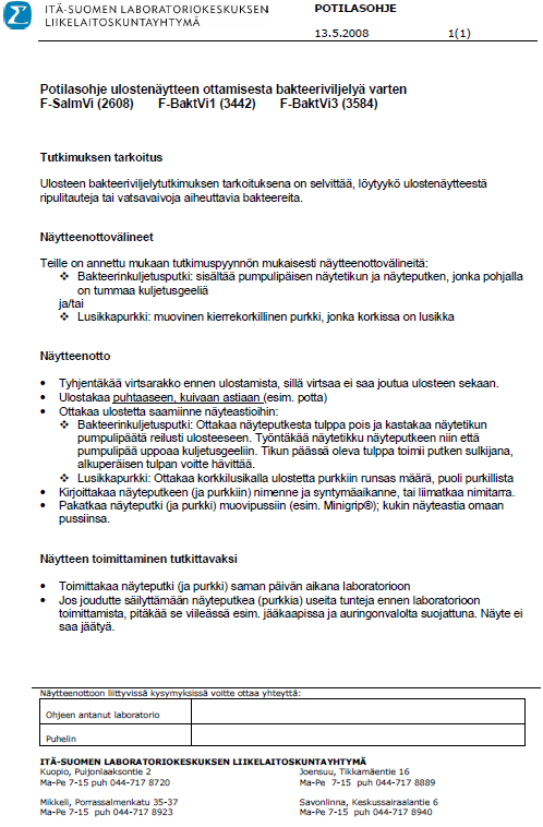 Potilasohje