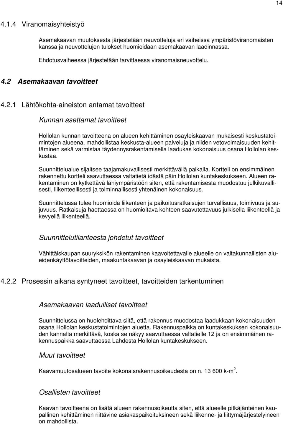 Asemakaavan tavoitteet 4.2.