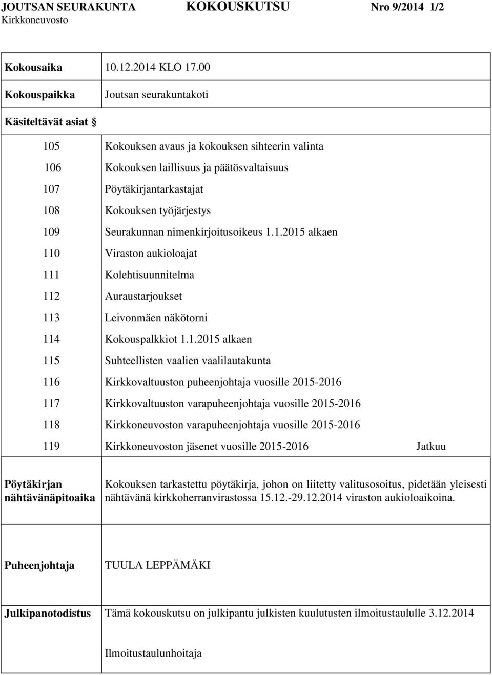 työjärjestys 10