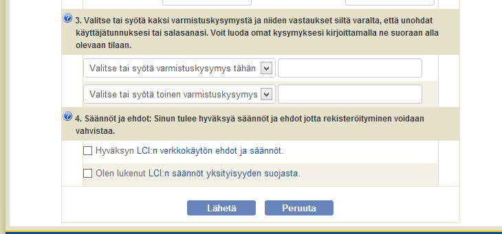 Pvm: 4.4.2016 Käyttäjätunnuksen luonti ja sisäänkirjautuminen Sivu 5 / 12 Henkilöllisyyden varmistamiseen liittyvät kysymykset saattavat vaihdella.