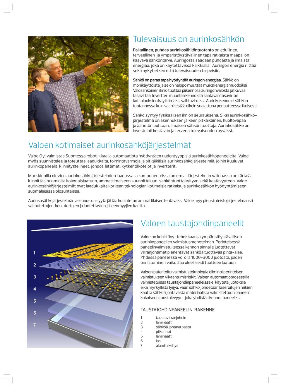 Sähkö on paras tapa hyödyntää auringon energiaa. Sähkö on monikäyttöistä ja se on helppo muuttaa muiksi energiamuodoiksi. Valosähköinen ilmiö tuottaa piikennolla auringonvalosta jatkuvaa tasavirtaa.