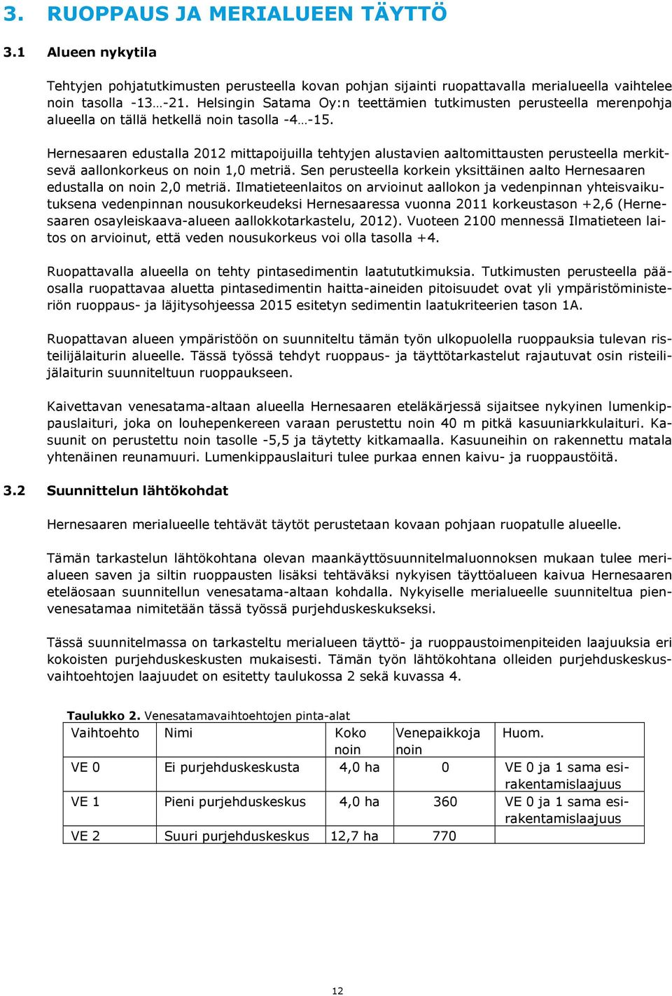 Hernesaaren edustalla 212 mittapoijuilla tehtyjen alustavien aaltomittausten perusteella merkitsevä aallonkorkeus on noin 1, metriä.