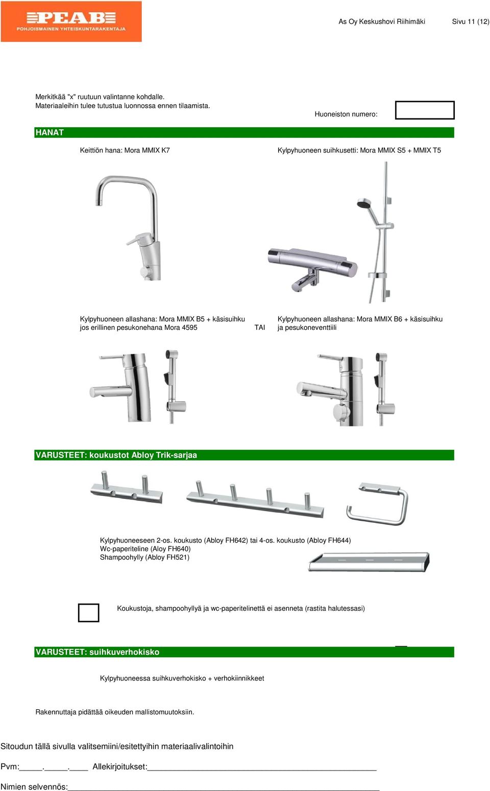 Abloy Trik-sarjaa Kylpyhuoneeseen 2-os. koukusto (Abloy FH642) tai 4-os.